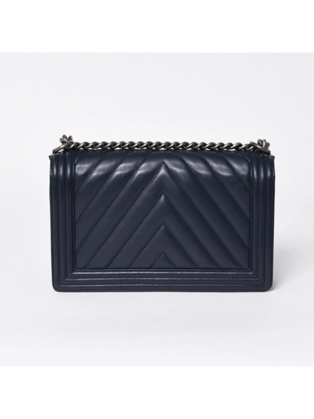 Chanel Boy Chain Shoulder Bag V-shaped Stitch Chevron CC Logo Lambskin 2-Way
